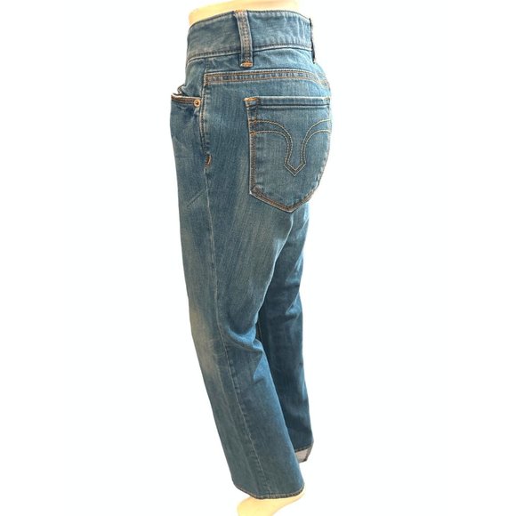Ann Taylor LOFT Cotton Spandex Blend Curvy Boot Denim Blue Jeans Size 27/4 - Picture 3 of 16